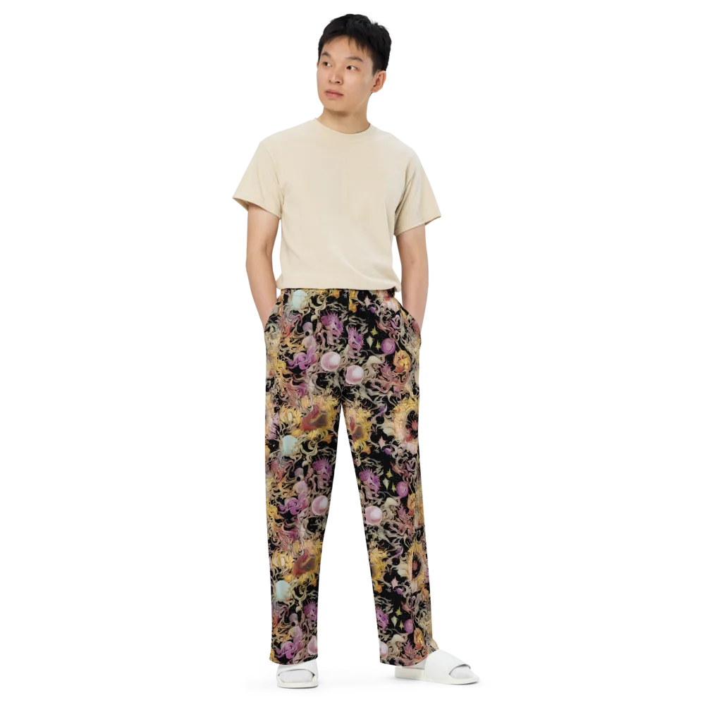 Velvet Labyrinth on Wide-Leg Pants — Front