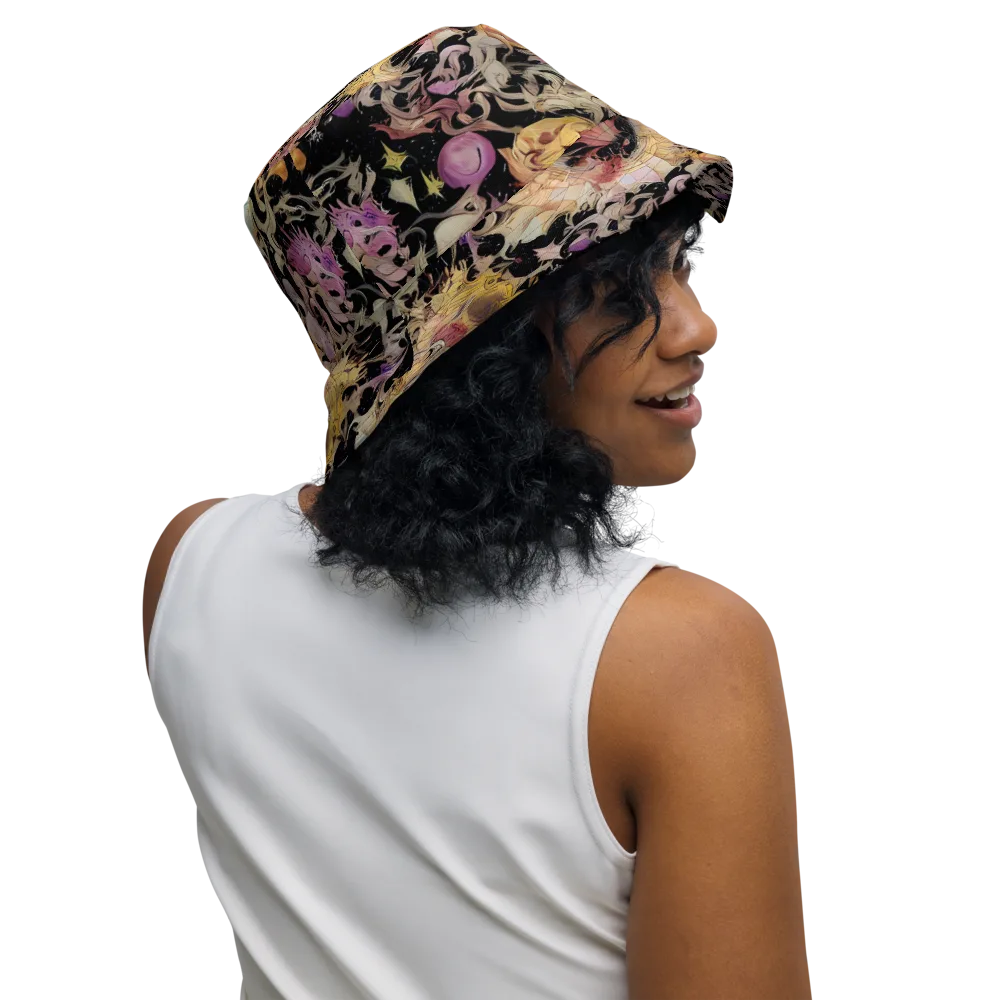 Velvet Labyrinth on Reversible Bucket Hat — Right Outside