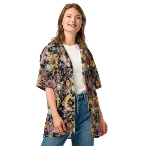 Velvet Labyrinth on a Button Shirt