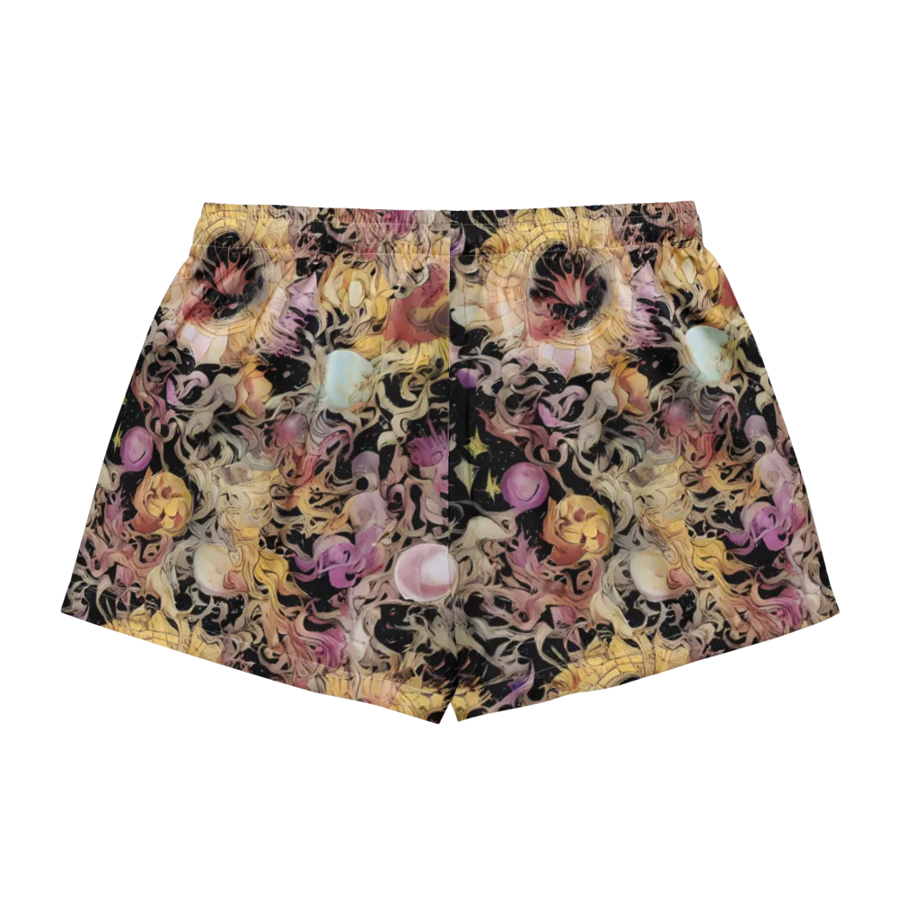 Velvet Labyrinth on Women's Pajama Shorts — Back