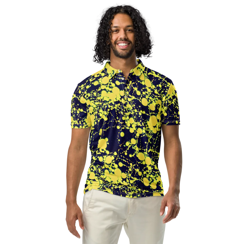 Acid Midnight on Men's Slim Fit Polo Shirt — Front