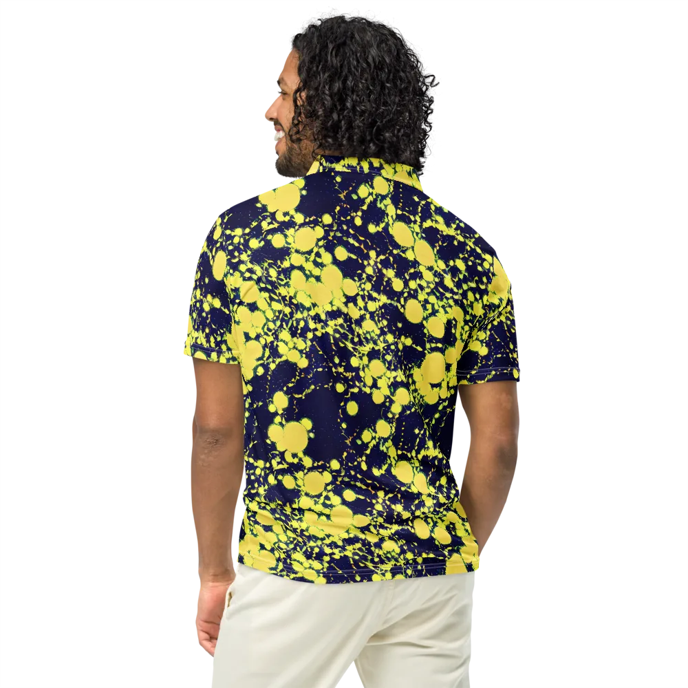 Acid Midnight on Men's Slim Fit Polo Shirt — Back