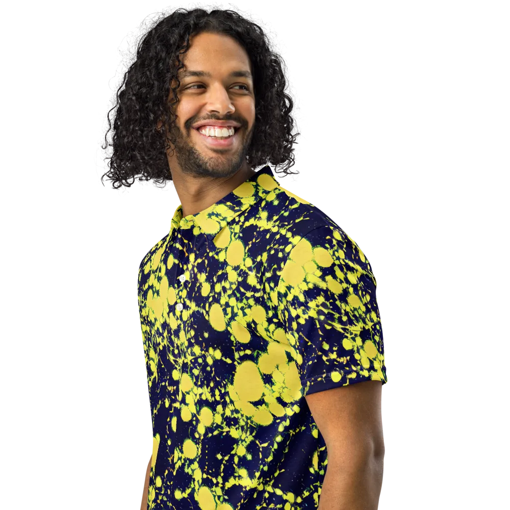 Acid Midnight on Men's Slim Fit Polo Shirt — Left Front