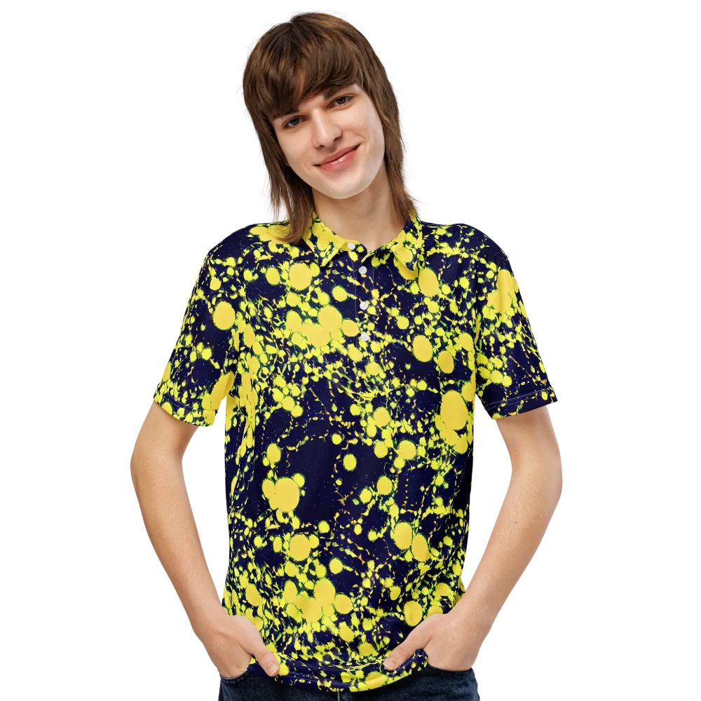 Acid Midnight on Men's Slim Fit Polo Shirt — Front