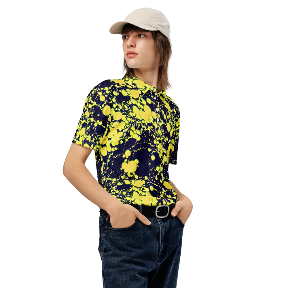 Acid Midnight on Men's Slim Fit Polo Shirt — Right Front