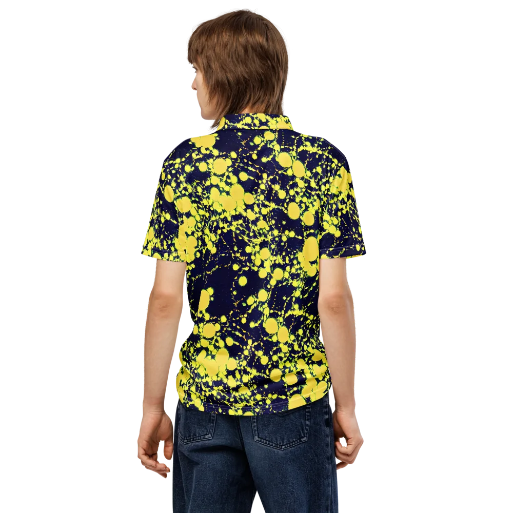 Acid Midnight on Men's Slim Fit Polo Shirt — Back