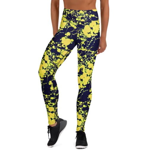 Acid Midnight on a Yoga Leggings