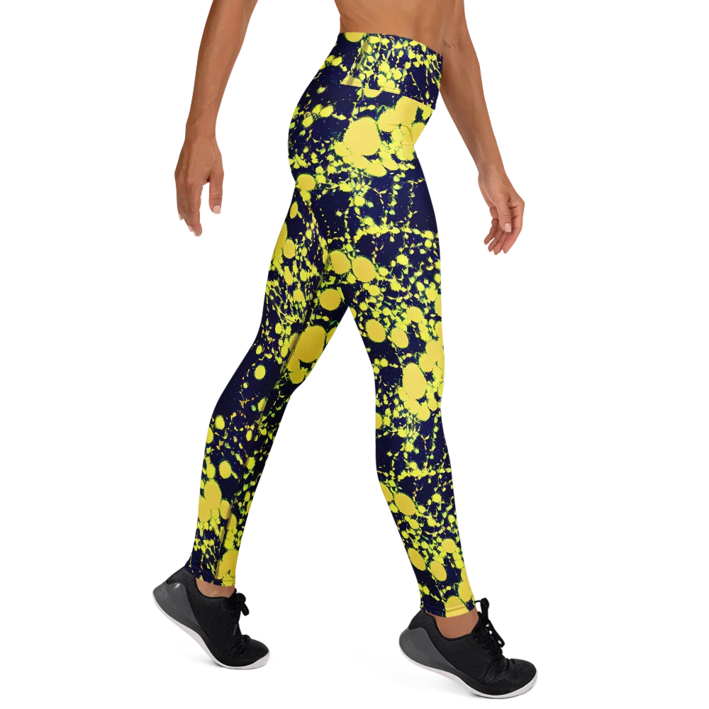 Acid Midnight on Yoga Leggings — Right