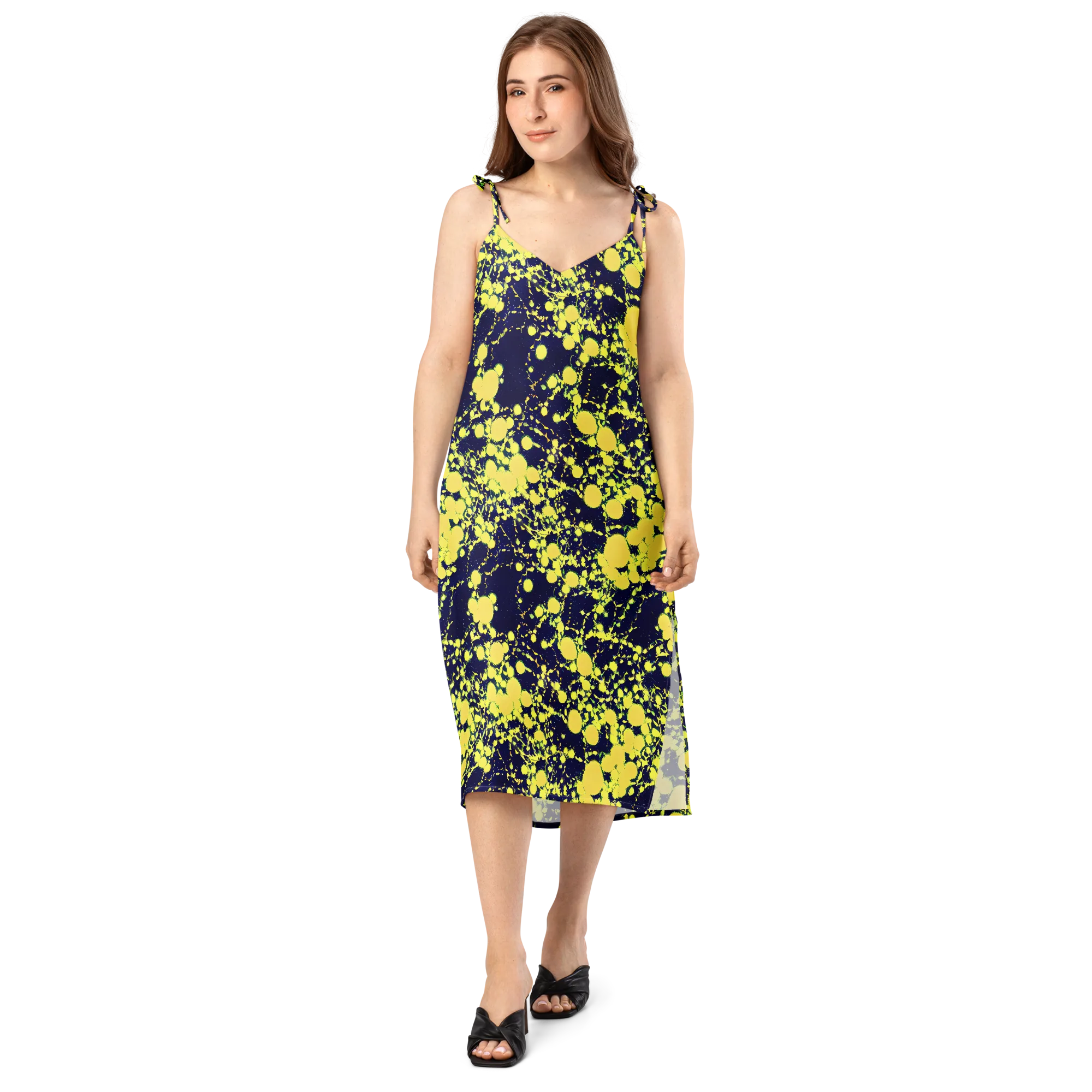 Acid Midnight on Slip Dress — Front