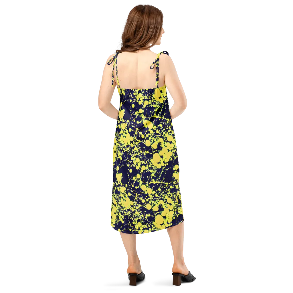 Acid Midnight on Slip Dress — Back
