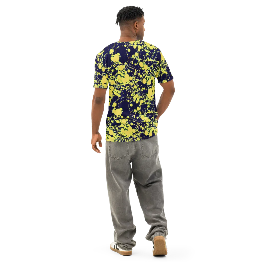 Acid Midnight on Men's Cotton Crew Neck T-Shirt — Back