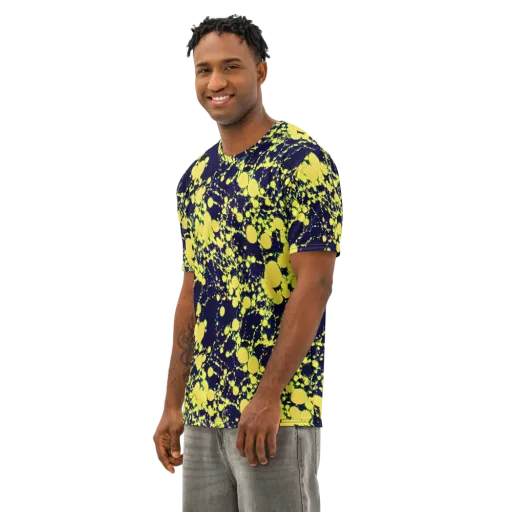 Acid Midnight on a Men's Cotton Crew Neck T-Shirt