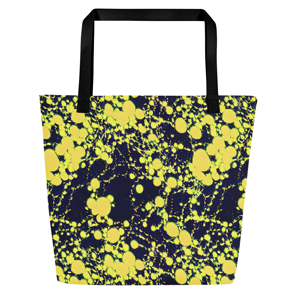 Acid Midnight on Large Tote Bag W/ Pocket — Front