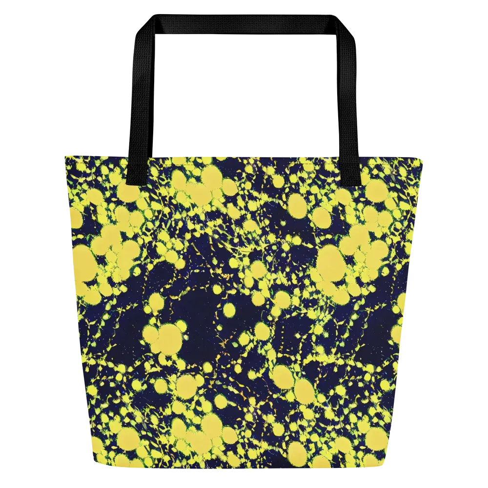 Acid Midnight on Large Tote Bag W/ Pocket — Front