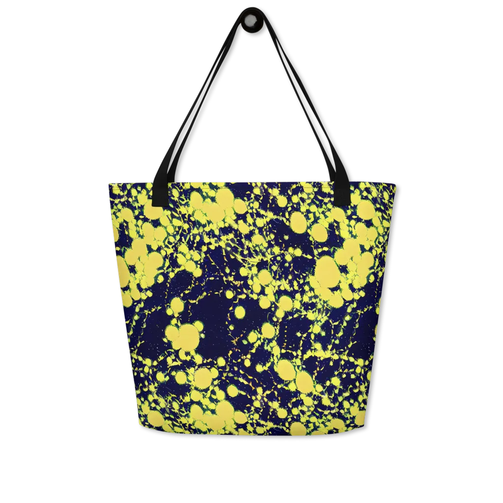 Acid Midnight on Large Tote Bag W/ Pocket — Front
