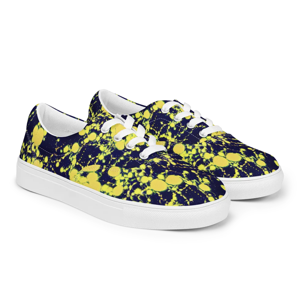 Acid Midnight on Men's Lace-Up Canvas Shoes — Right Front