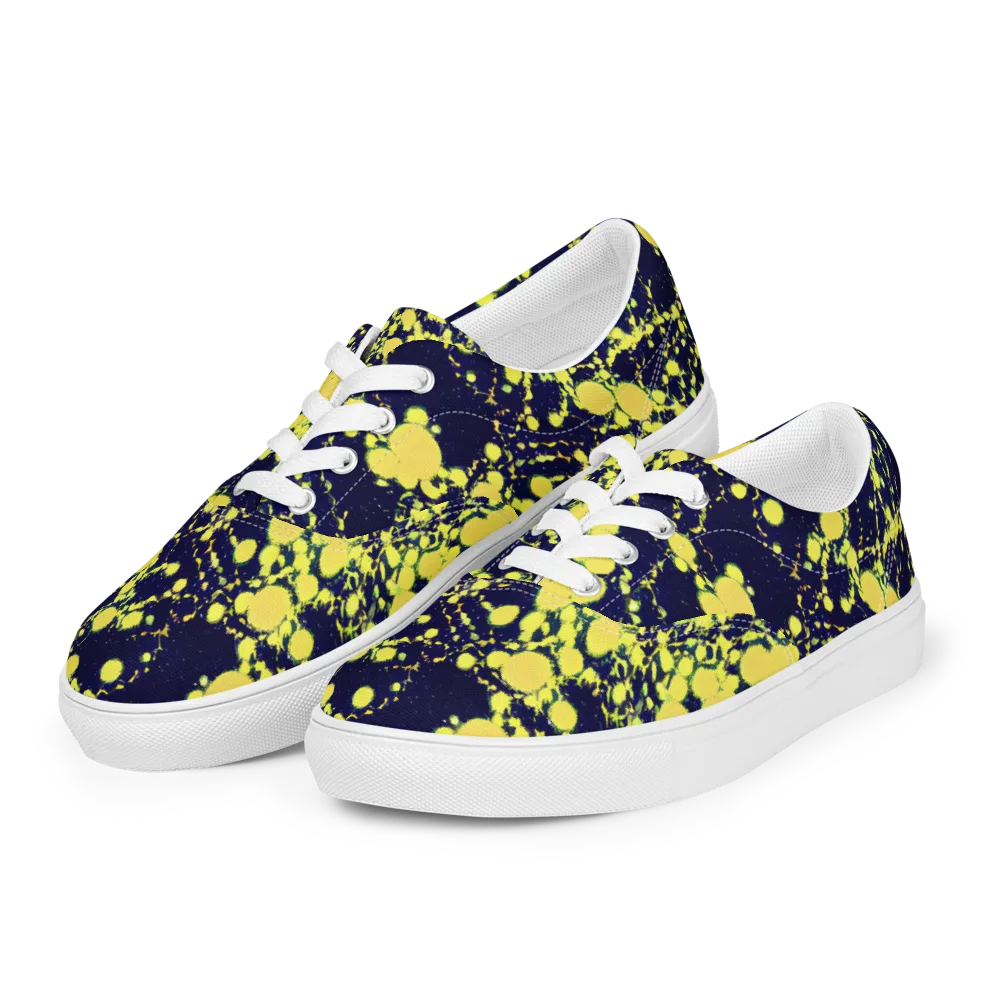 Acid Midnight on Men's Lace-Up Canvas Shoes — Left Front