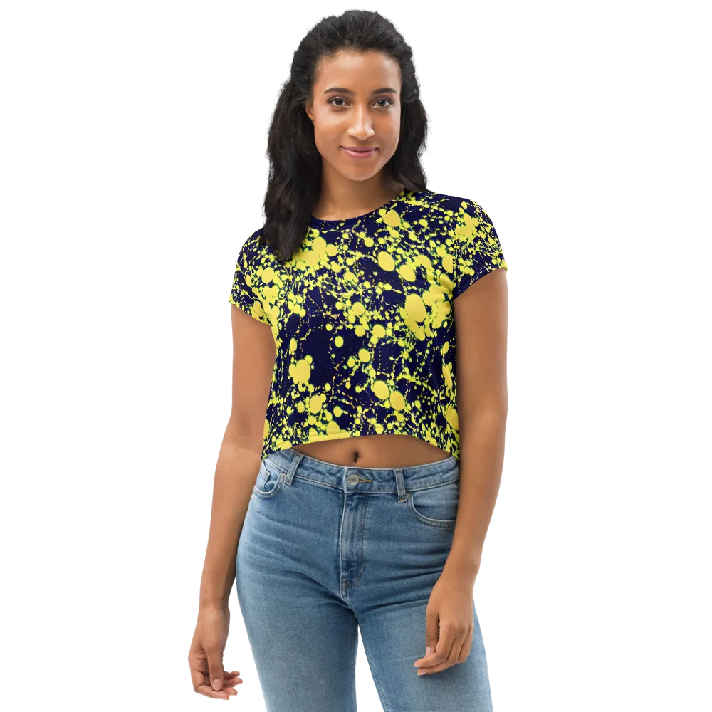 Acid Midnight on Crop Tee — Front
