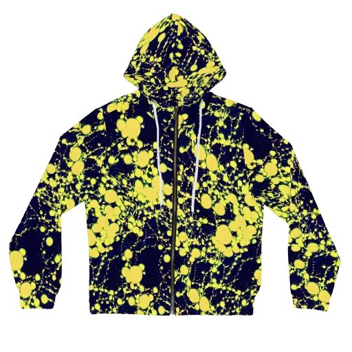Acid Midnight on a Women's Full-Zip Hoodie