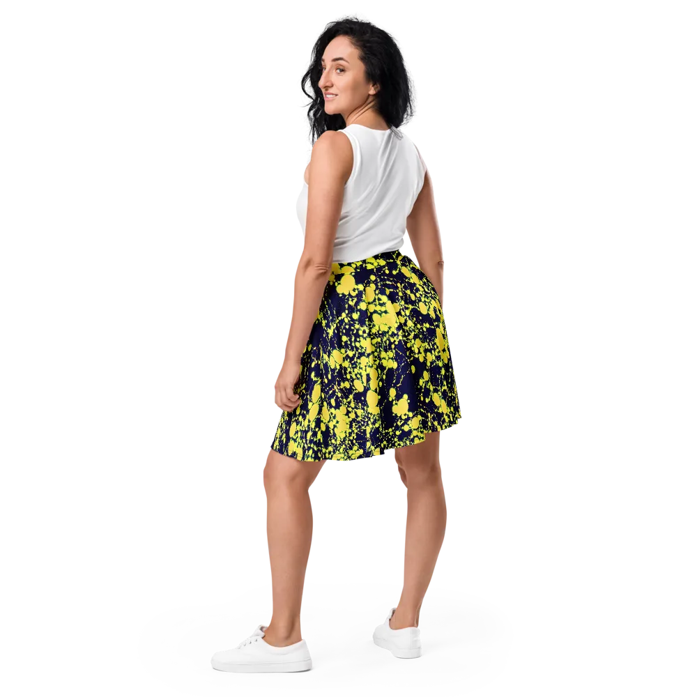 Acid Midnight on Skater Skirt — Back