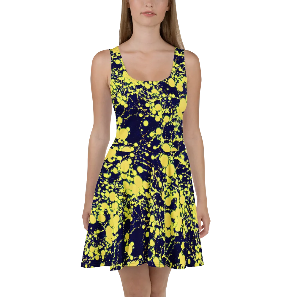 Acid Midnight on Skater Dress — Front