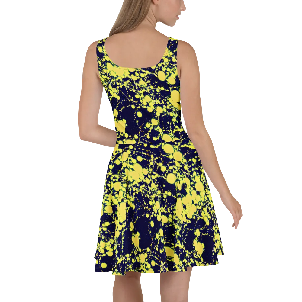 Acid Midnight on Skater Dress — Back