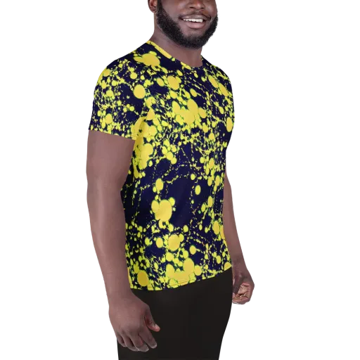 Acid Midnight on a Men's Athletic T-Shirt