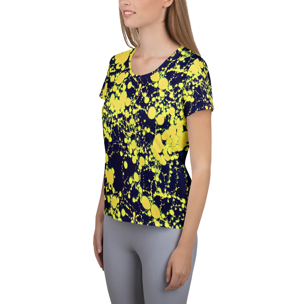 Acid Midnight on Women's Athletic T-Shirt — Left
