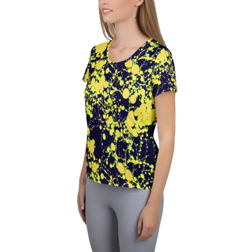 Acid Midnight on a Women's Athletic T-Shirt