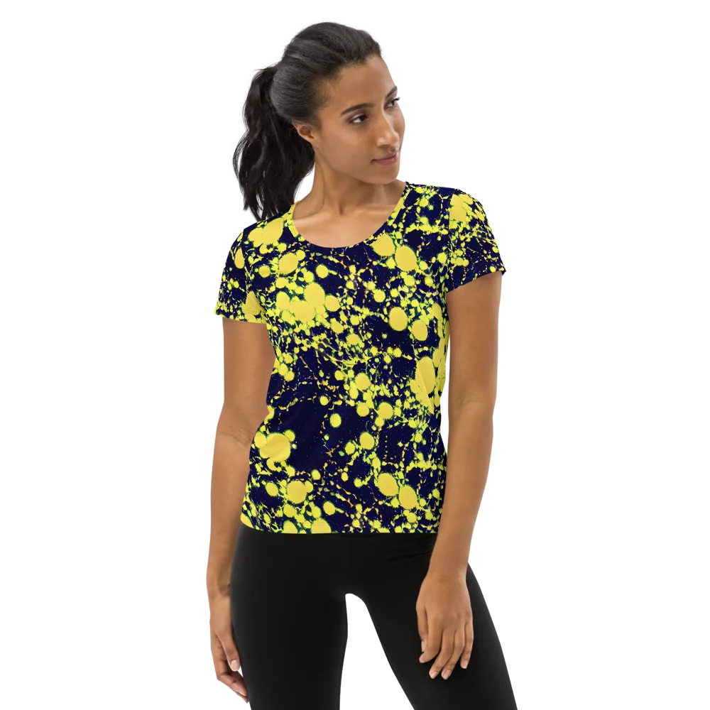 Acid Midnight on Women's Athletic T-Shirt — Front