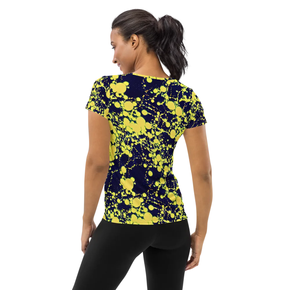 Acid Midnight on Women's Athletic T-Shirt — Back