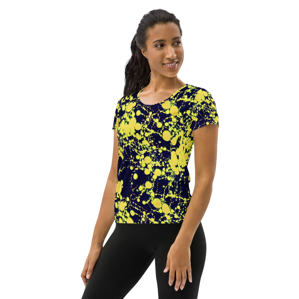 Acid Midnight on Women's Athletic T-Shirt — Left