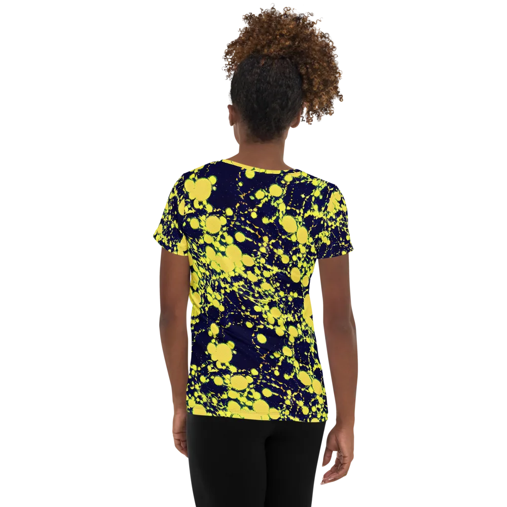 Acid Midnight on Women's Athletic T-Shirt — Back