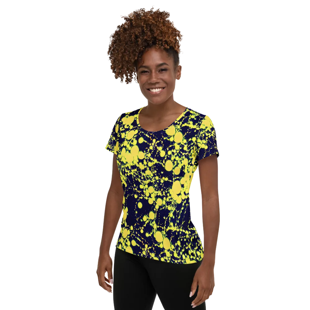 Acid Midnight on Women's Athletic T-Shirt — Left