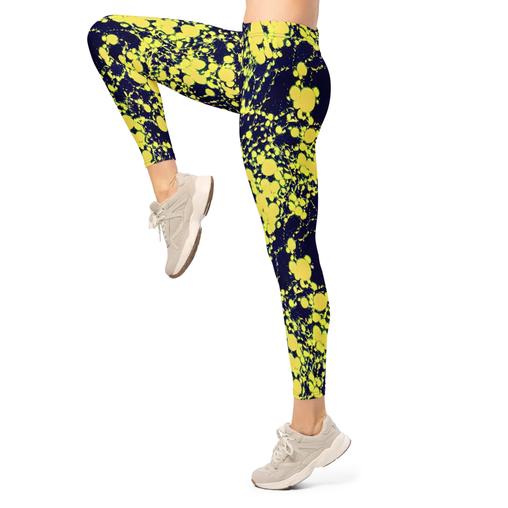Acid Midnight on Leggings — Left