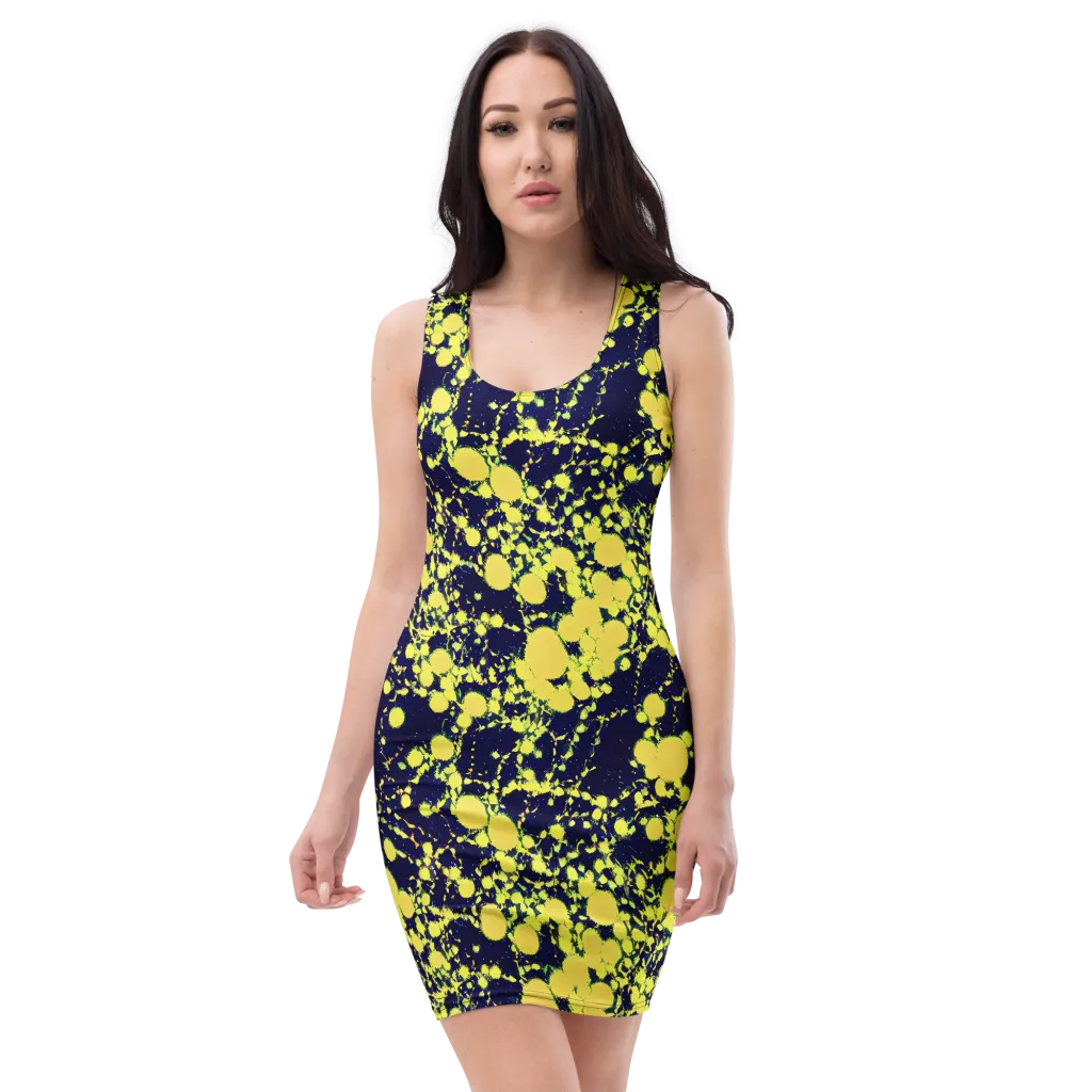 Acid Midnight on Bodycon Dress — Front