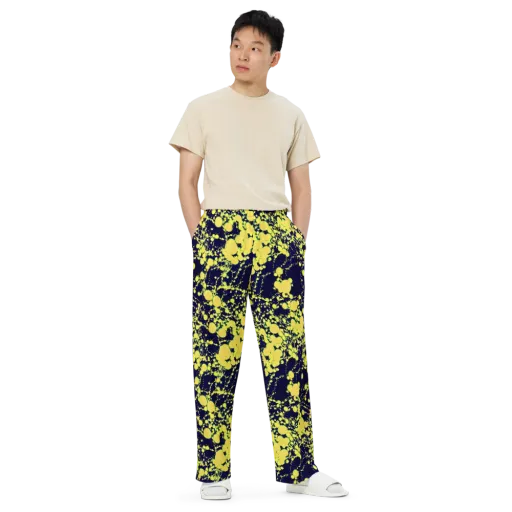 Acid Midnight on a Wide-Leg Pants