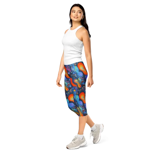 Blue Voltage on a Capri Leggings