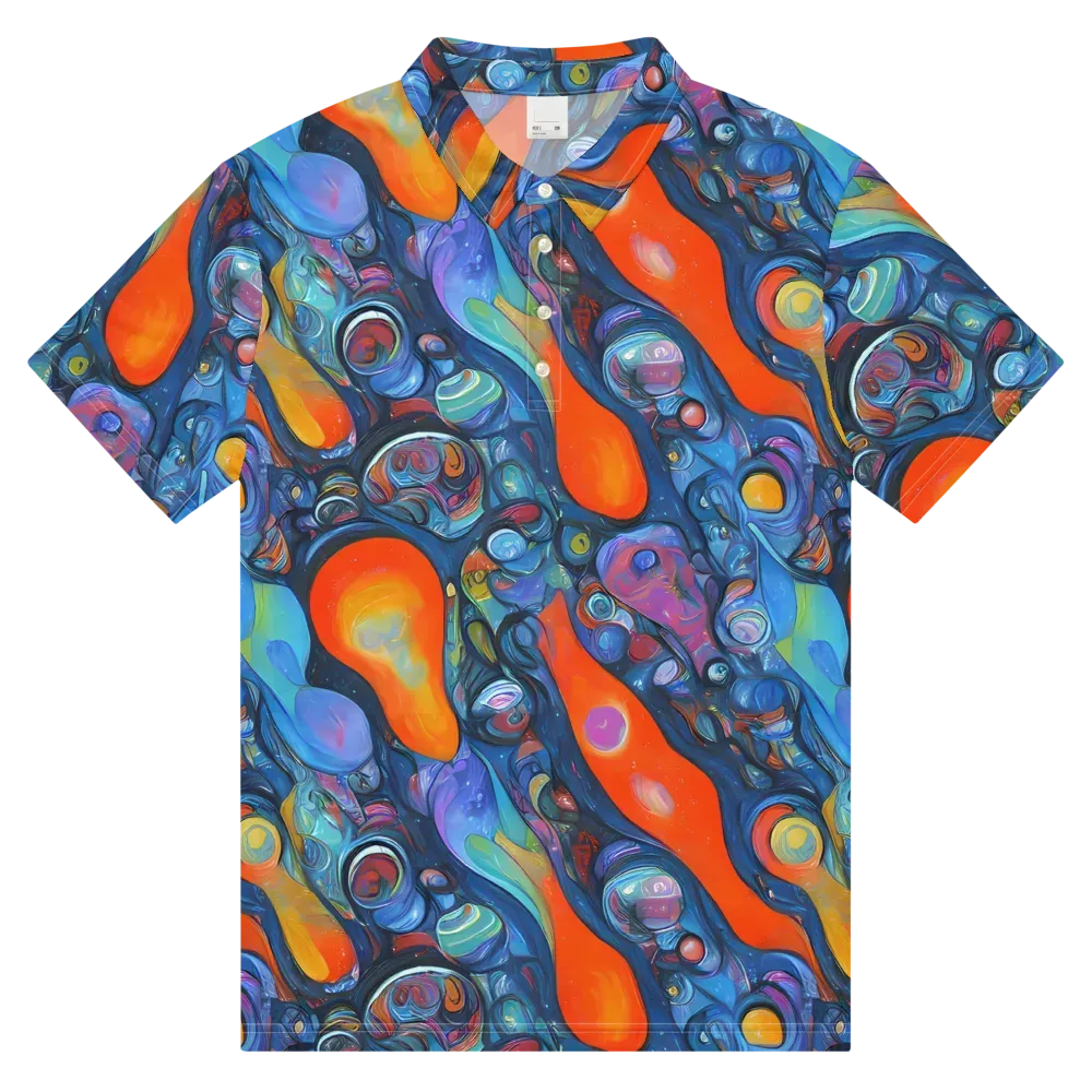 Blue Voltage on Men's Slim Fit Polo Shirt — Front