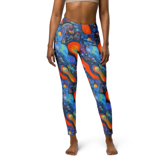 Blue Voltage on a Yoga Leggings