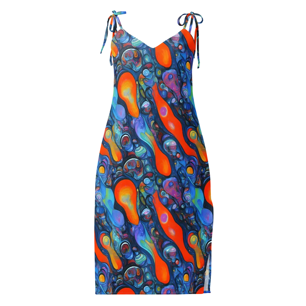 Blue Voltage on Slip Dress — Front