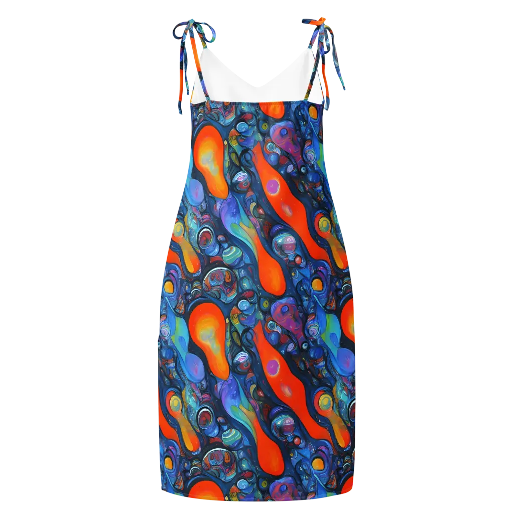 Blue Voltage on Slip Dress — Back