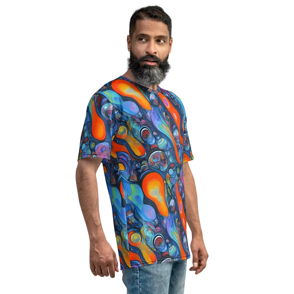 Blue Voltage on Men's Crew Neck T-Shirt — Right