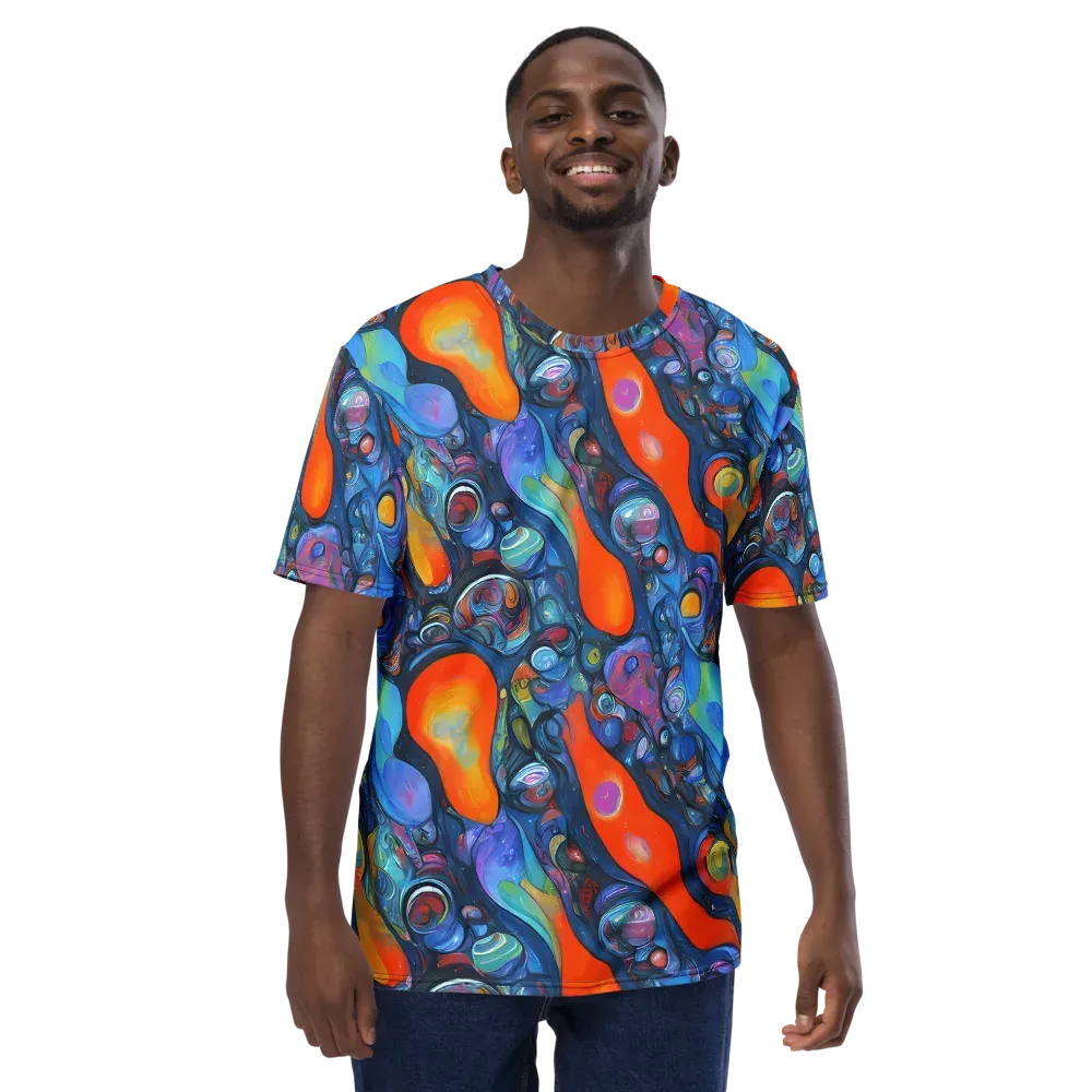 Blue Voltage on Men's Crew Neck T-Shirt — Front