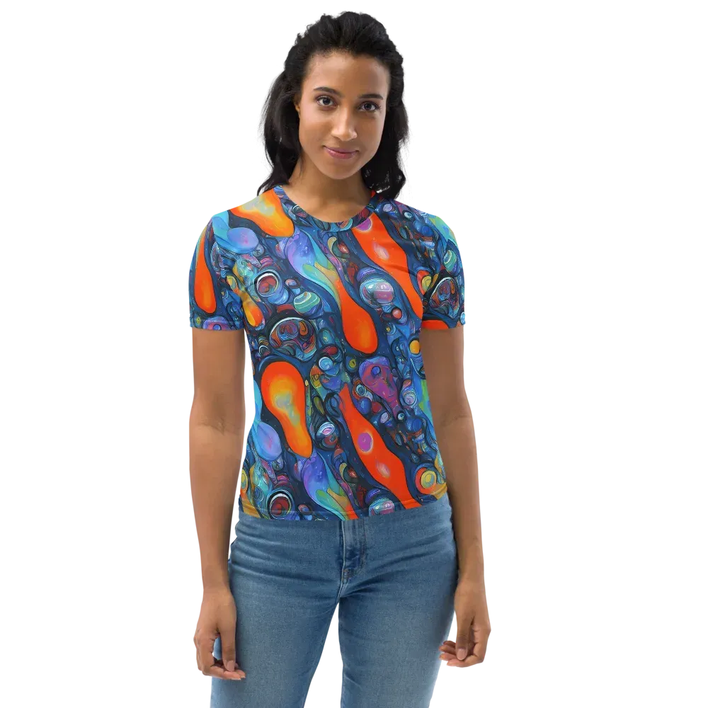 Blue Voltage on Women's Crew Neck T-Shirt — Front