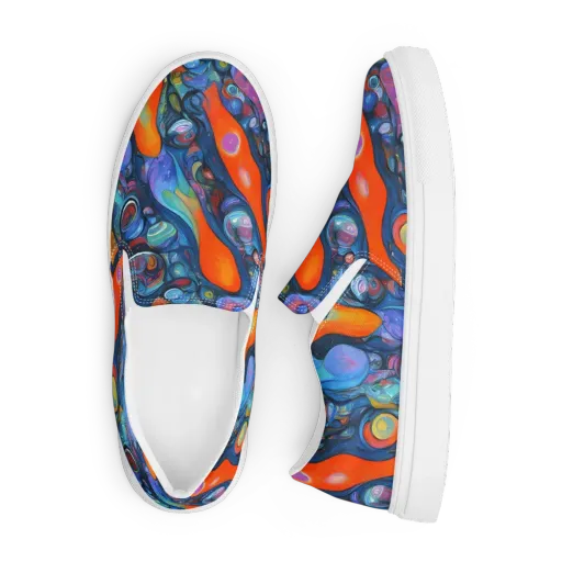 Blue Voltage on a Men's Slip-On Canvas Shoes