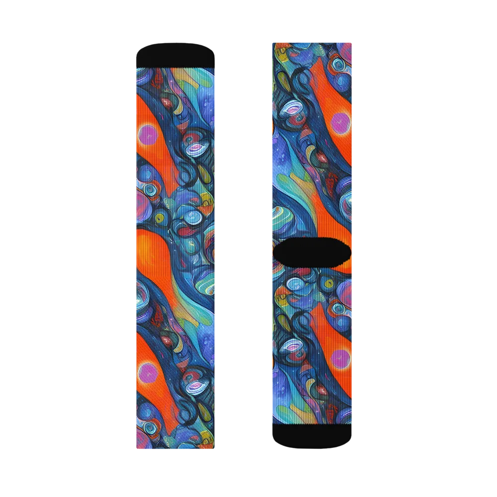 Blue Voltage on Socks — Left Sock
