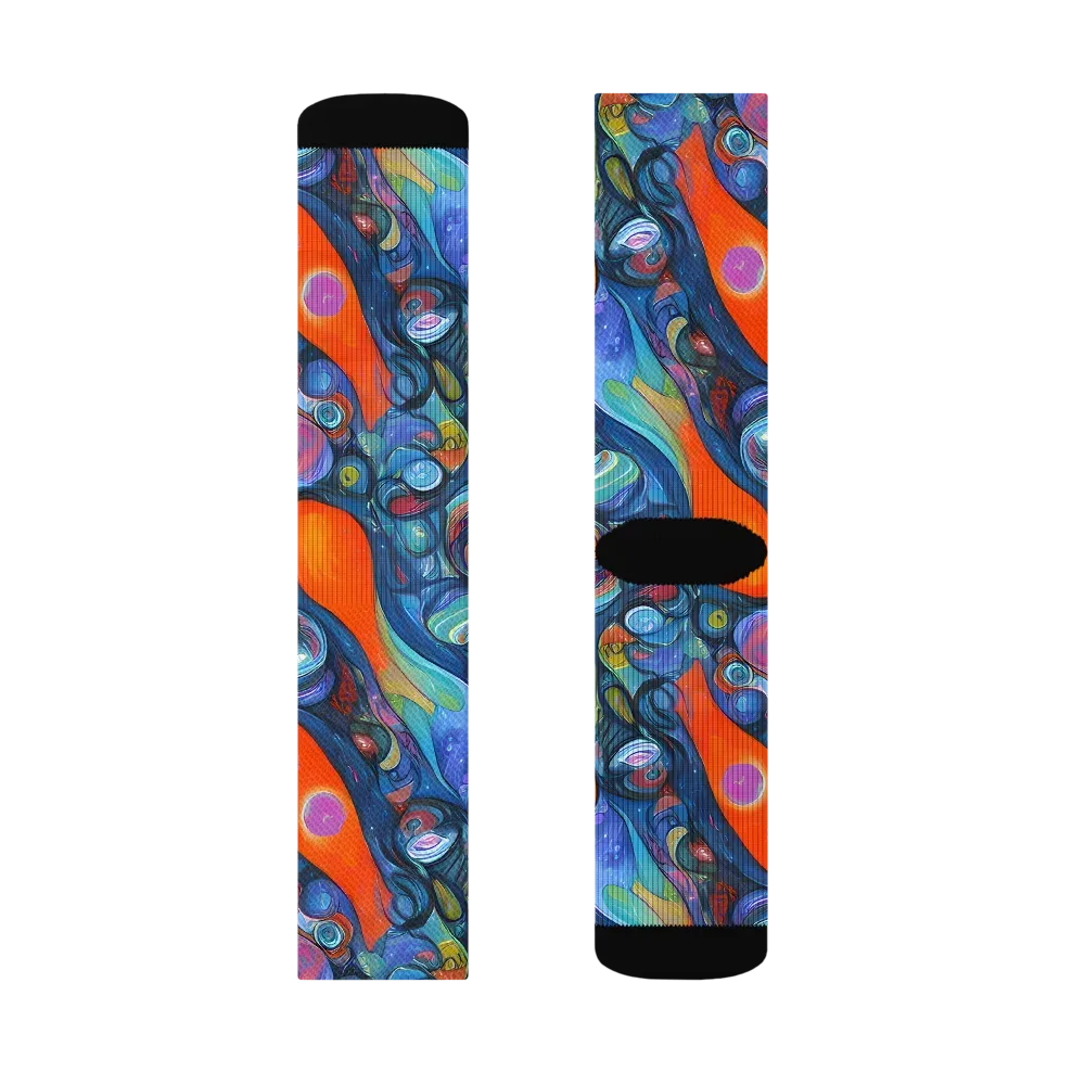 Blue Voltage on Socks — Right Sock