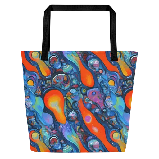 Blue Voltage on a Large Tote Bag W/ Pocket