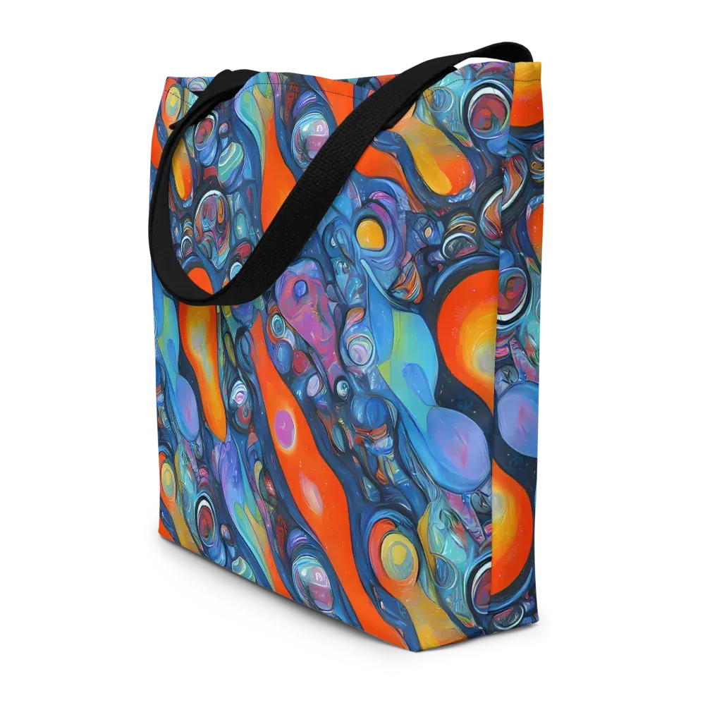 Blue Voltage on Large Tote Bag W/ Pocket — Front